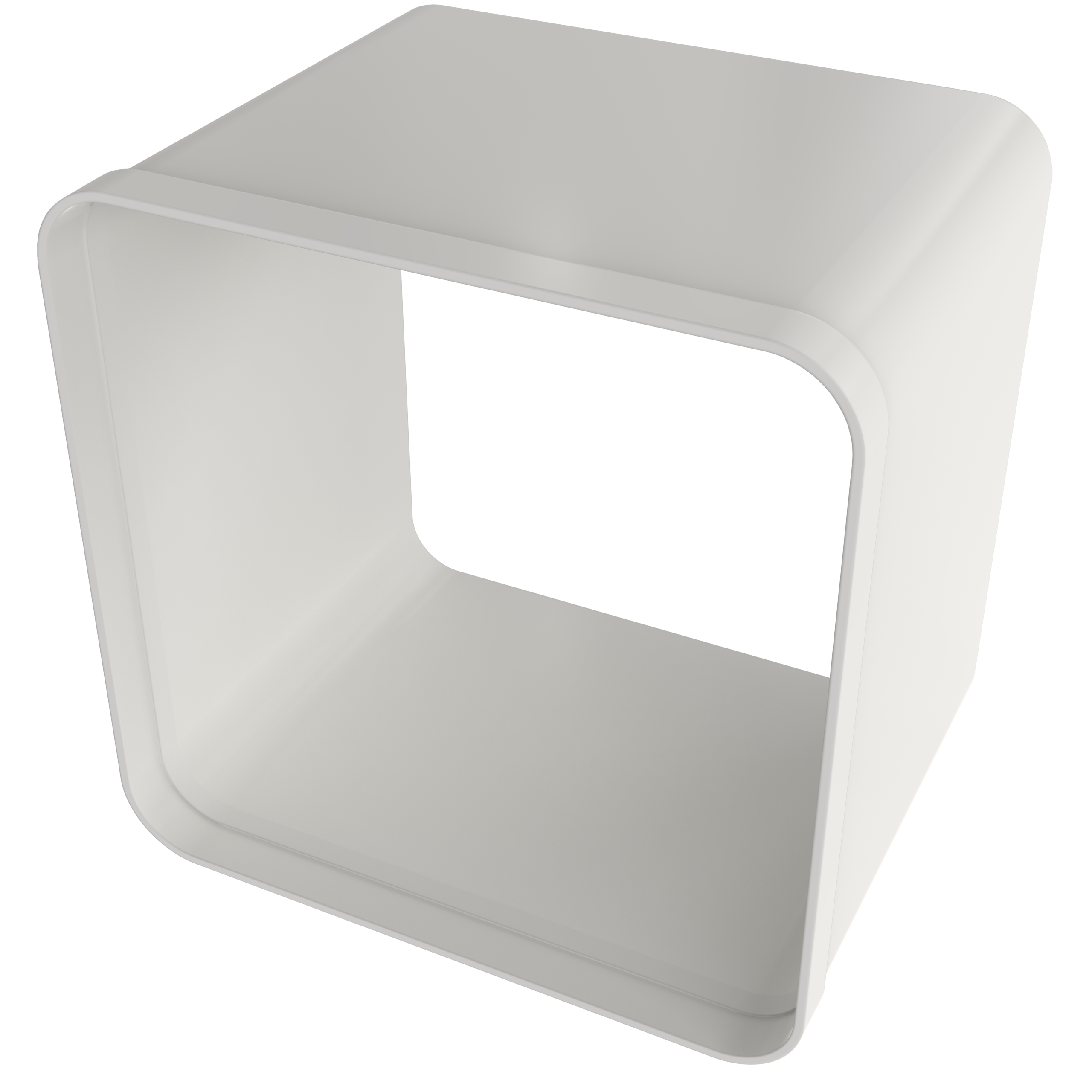 

                    White plastic 150x150 coupling duct shown at an angle