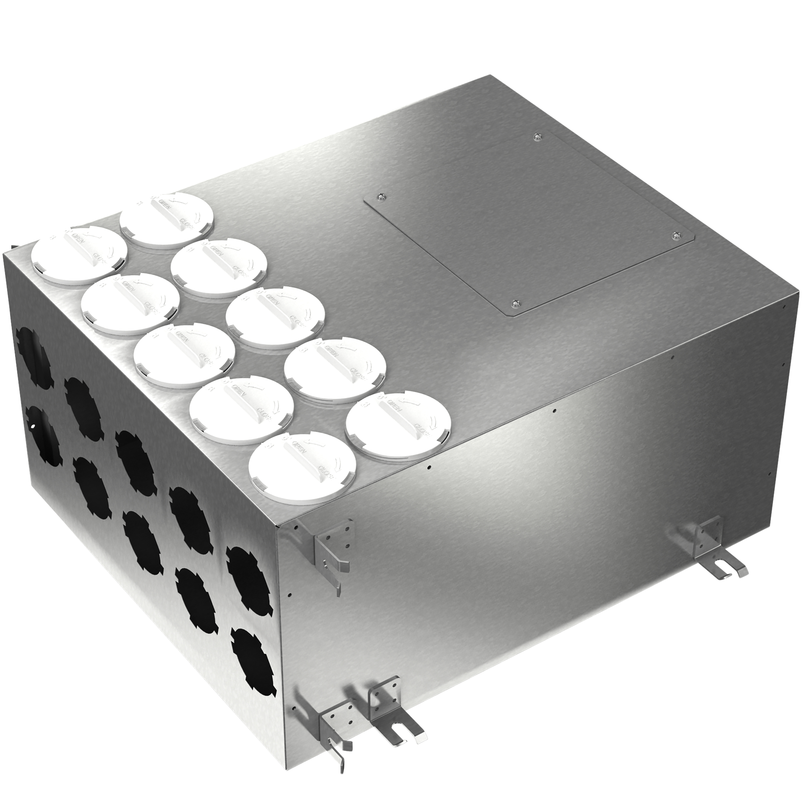 

                    Steel distribution box with ten Ø75 connections