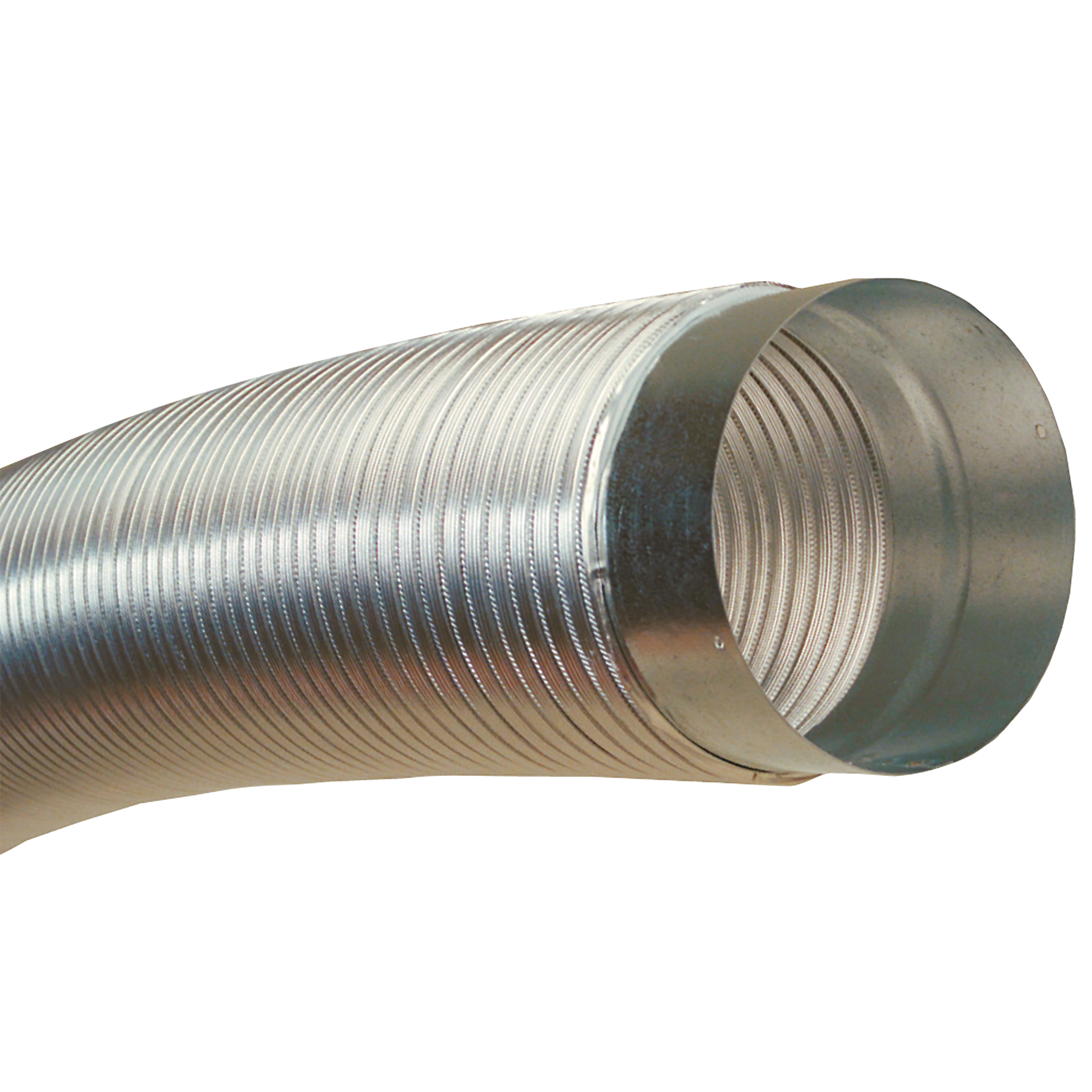 

                    Uisolert fleksibel aluminiumskanal med påmontert endestuss