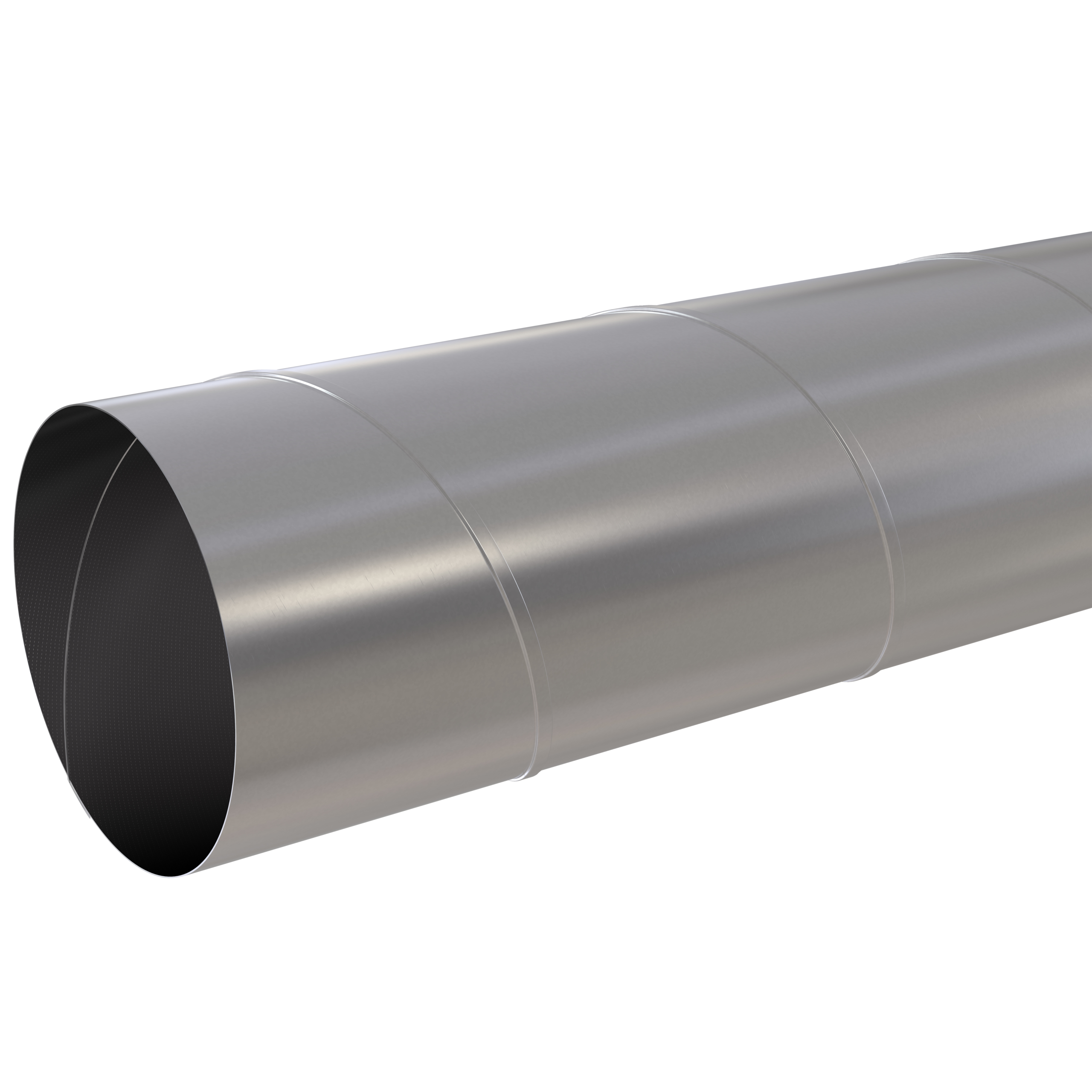 

                    Uisolert spirokanal i stål med glatt overflate