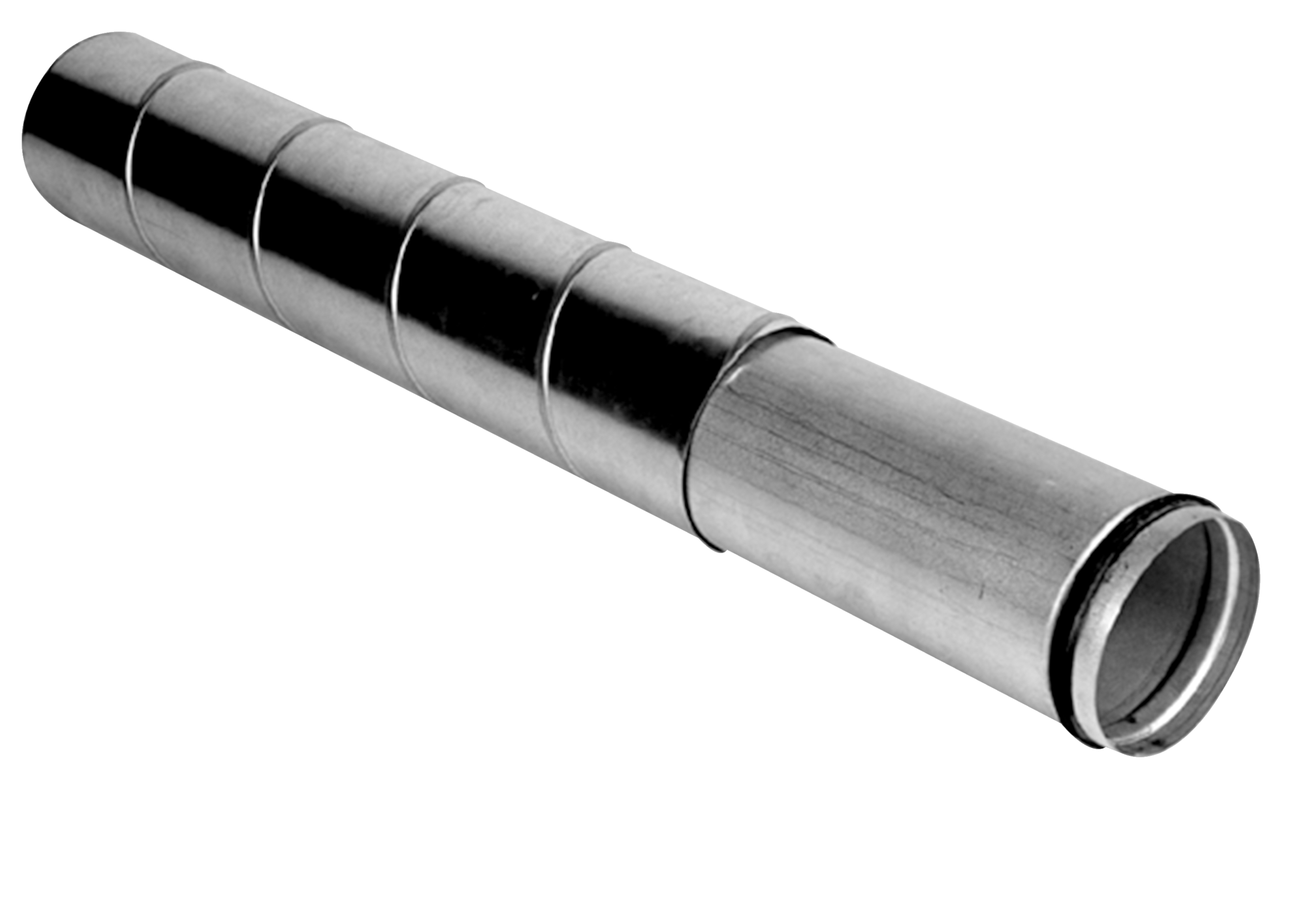 

                    Teleskopisk spirokanal i stål med skjøtede seksjoner