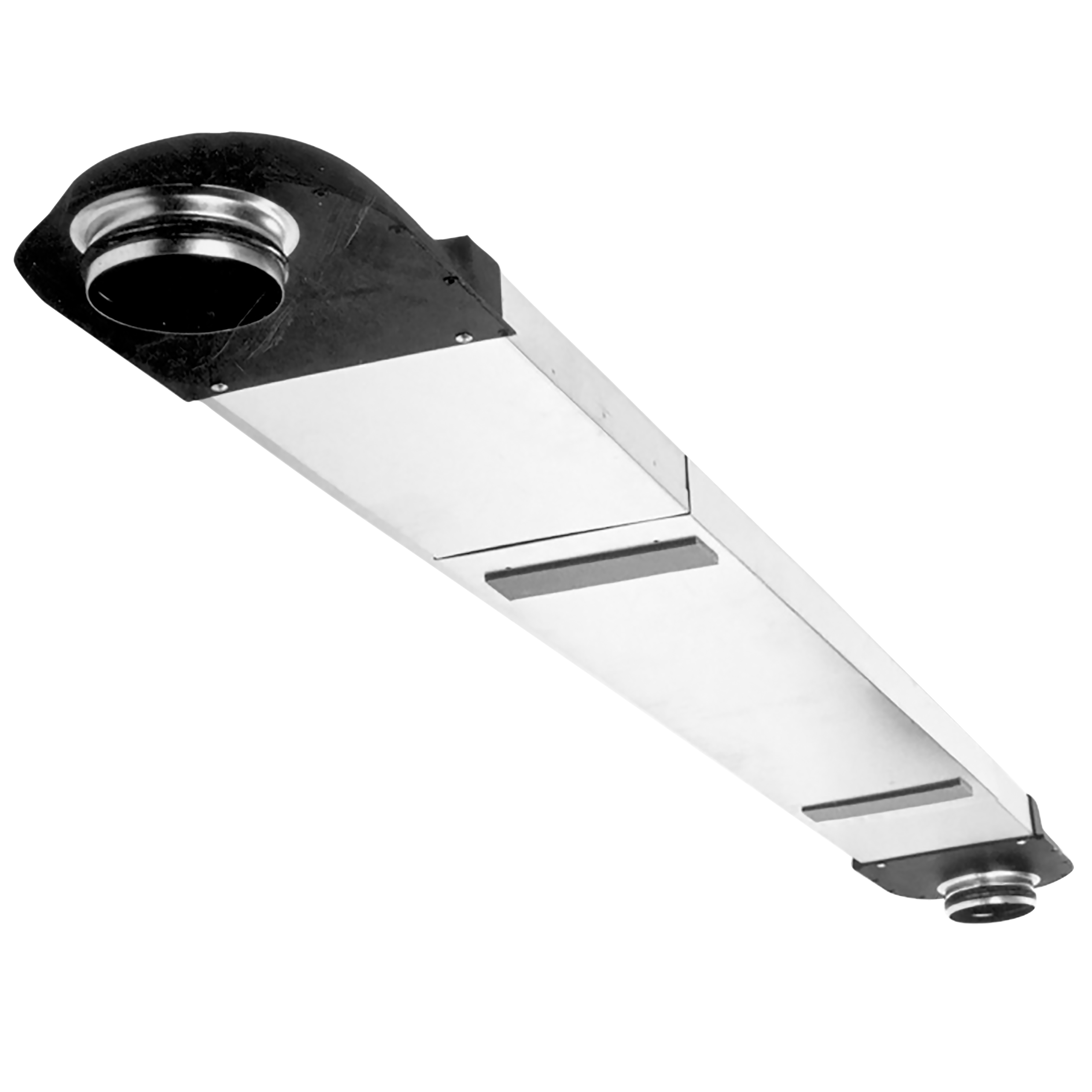 

                    Teleskopisk veggkanal i stål med tilkoblingsstusser i begge ender