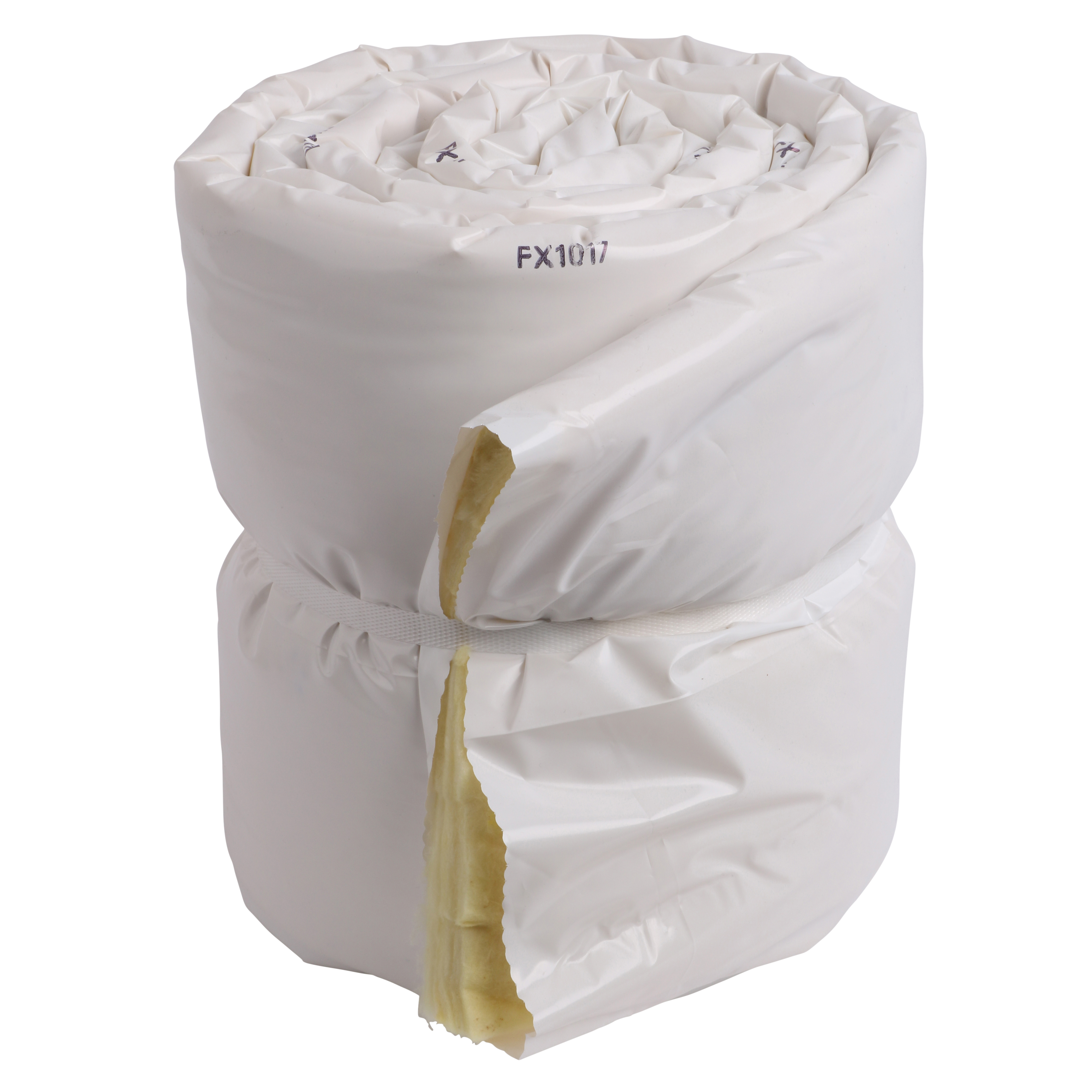 

                    Rull med 50 mm kanal­isolasjon innpakket i hvit plast