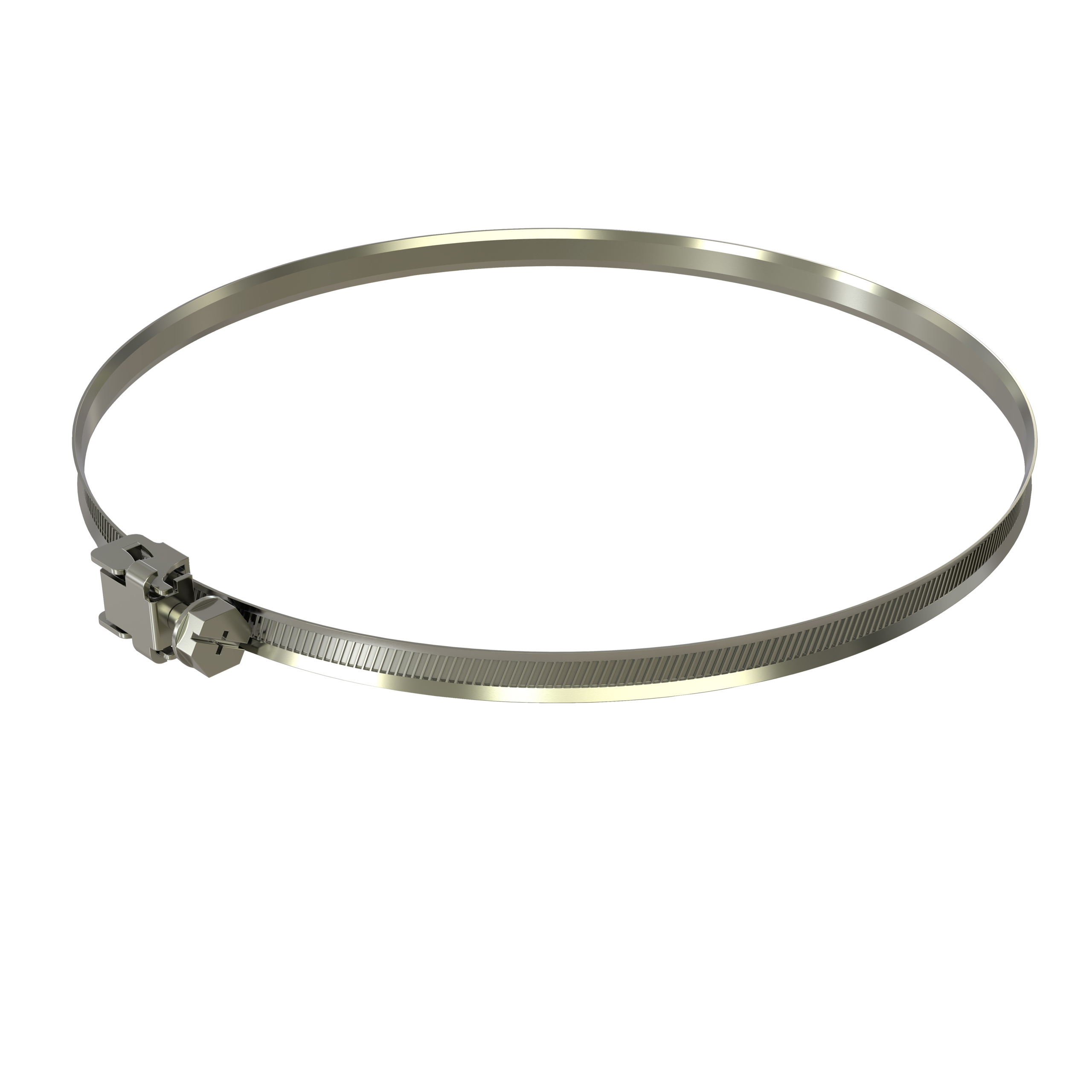 

                    Adjustable metal hose clamp for sealing around ducts and hoses