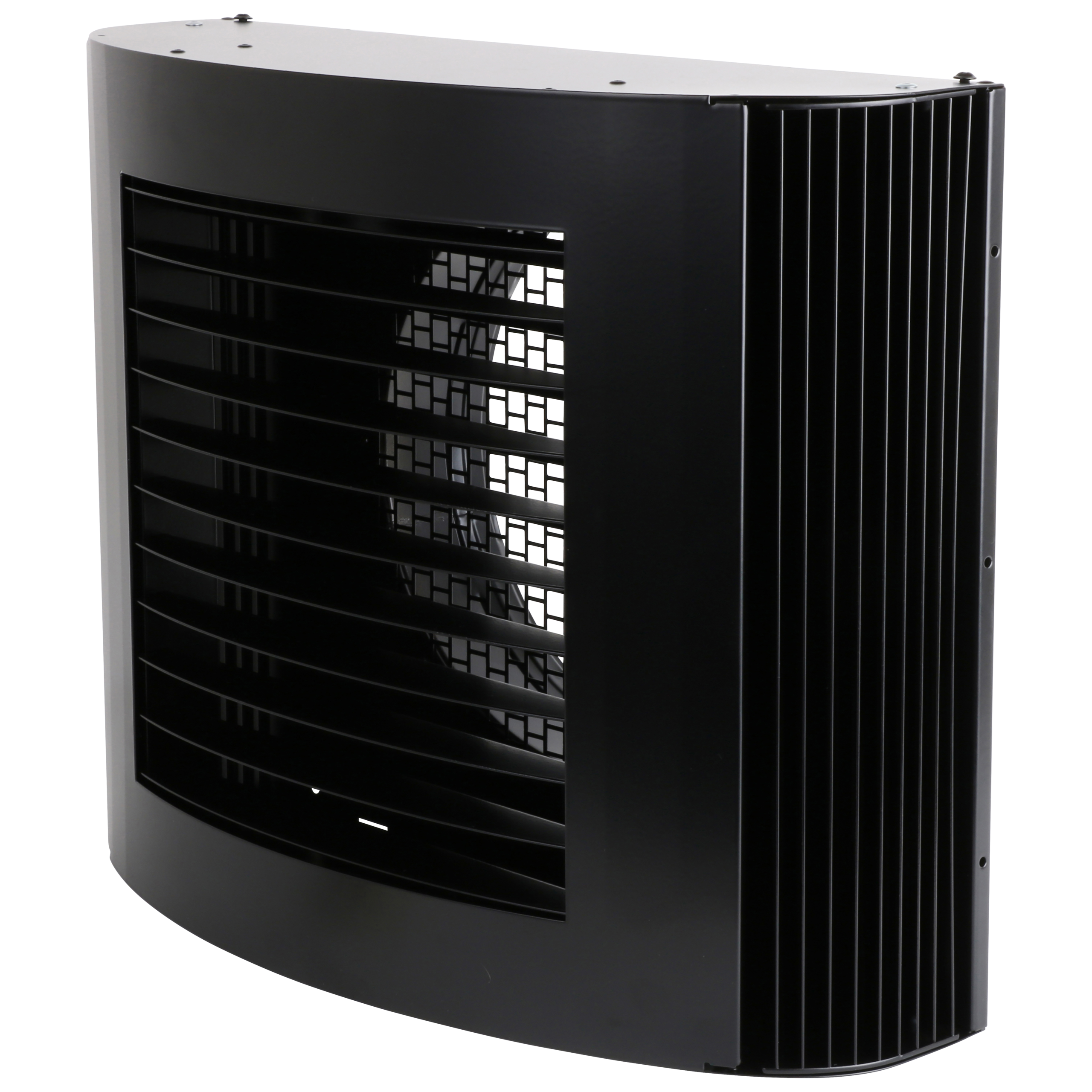 

                    Single box 250 in black finish for air intake or exhaust air mounted on exterior wall