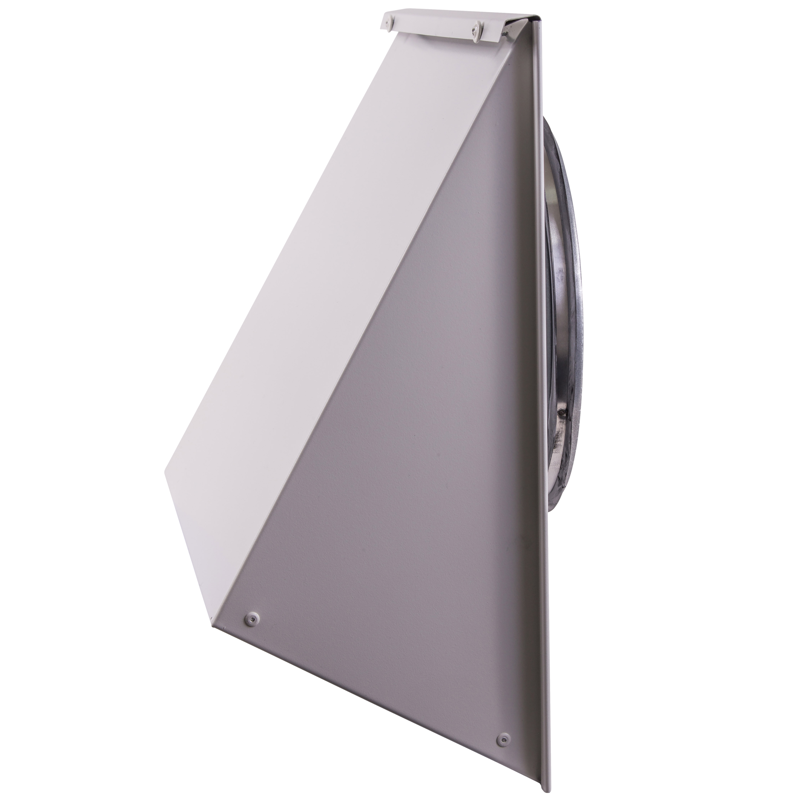 

                    Ytterveggsrist med kappe for avkast eller uteluft montert på fasade