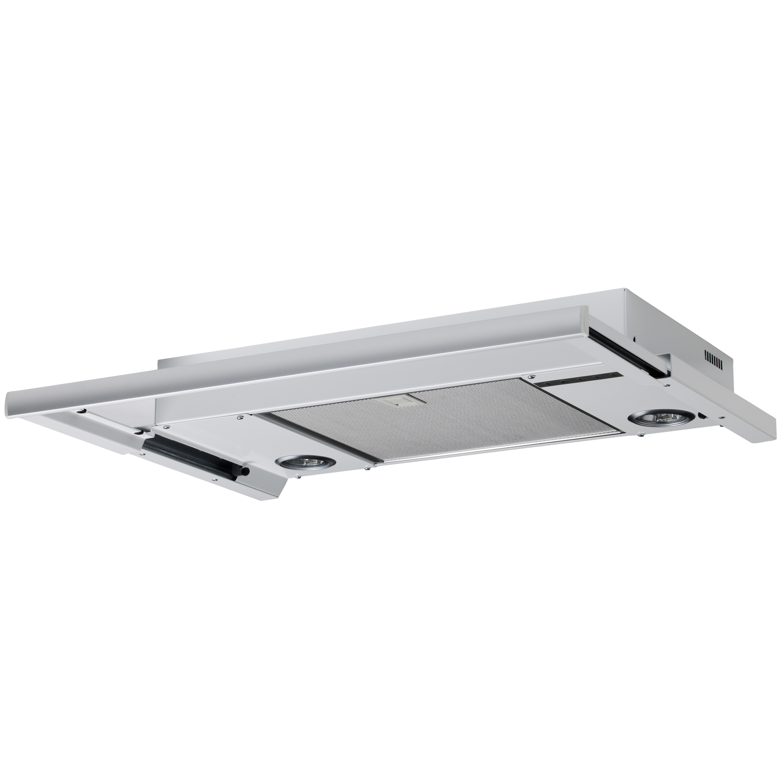 

                    Uttrekkbar kjøkkenhette Flexit Tradition-S i stål for innbygging i overskap