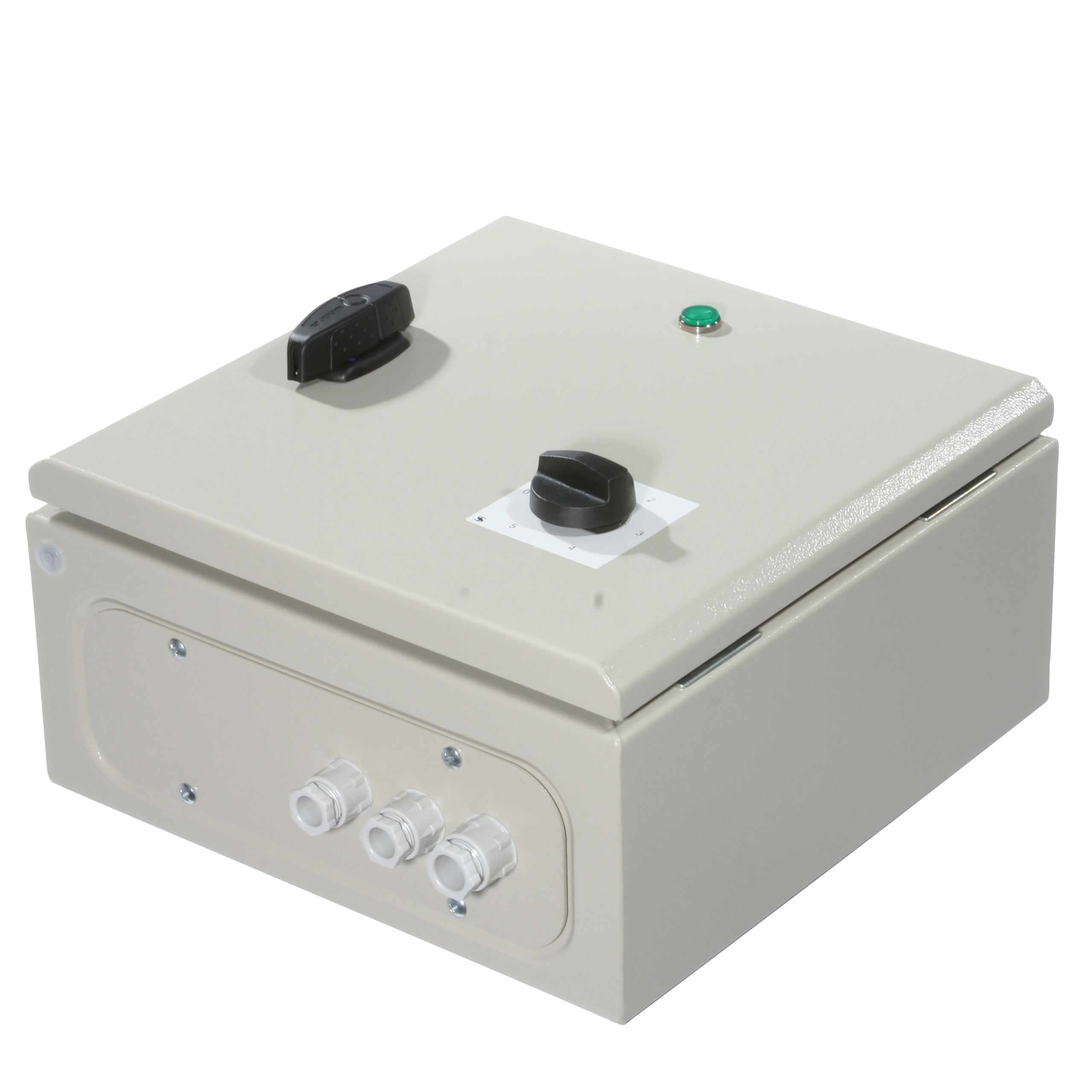 

                    Trafo TDM i kapsling med justeringsbryter og tilkoblingsklemmer for takvifte