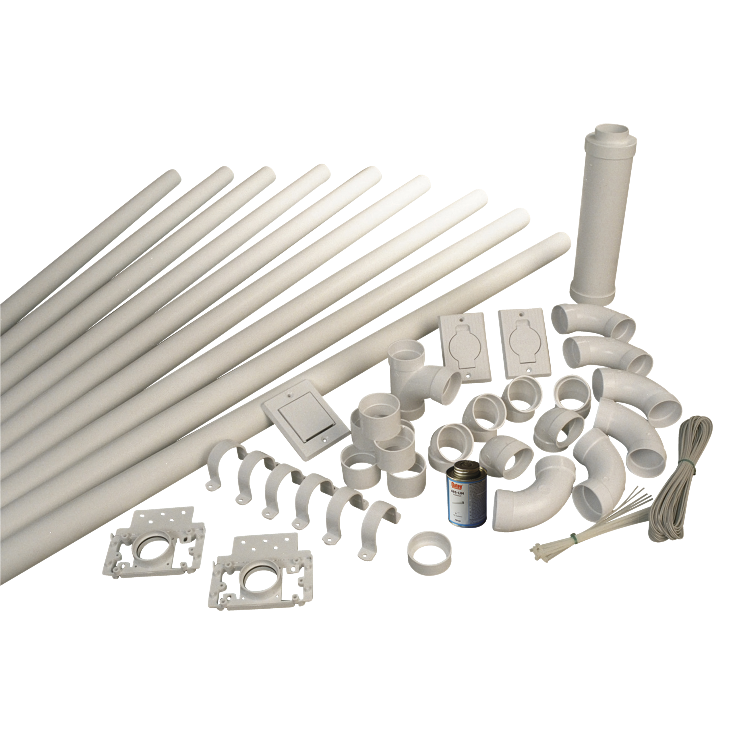 

                    Rørpakke for sentralstøvsuger med rør, bend og to sugekontakter