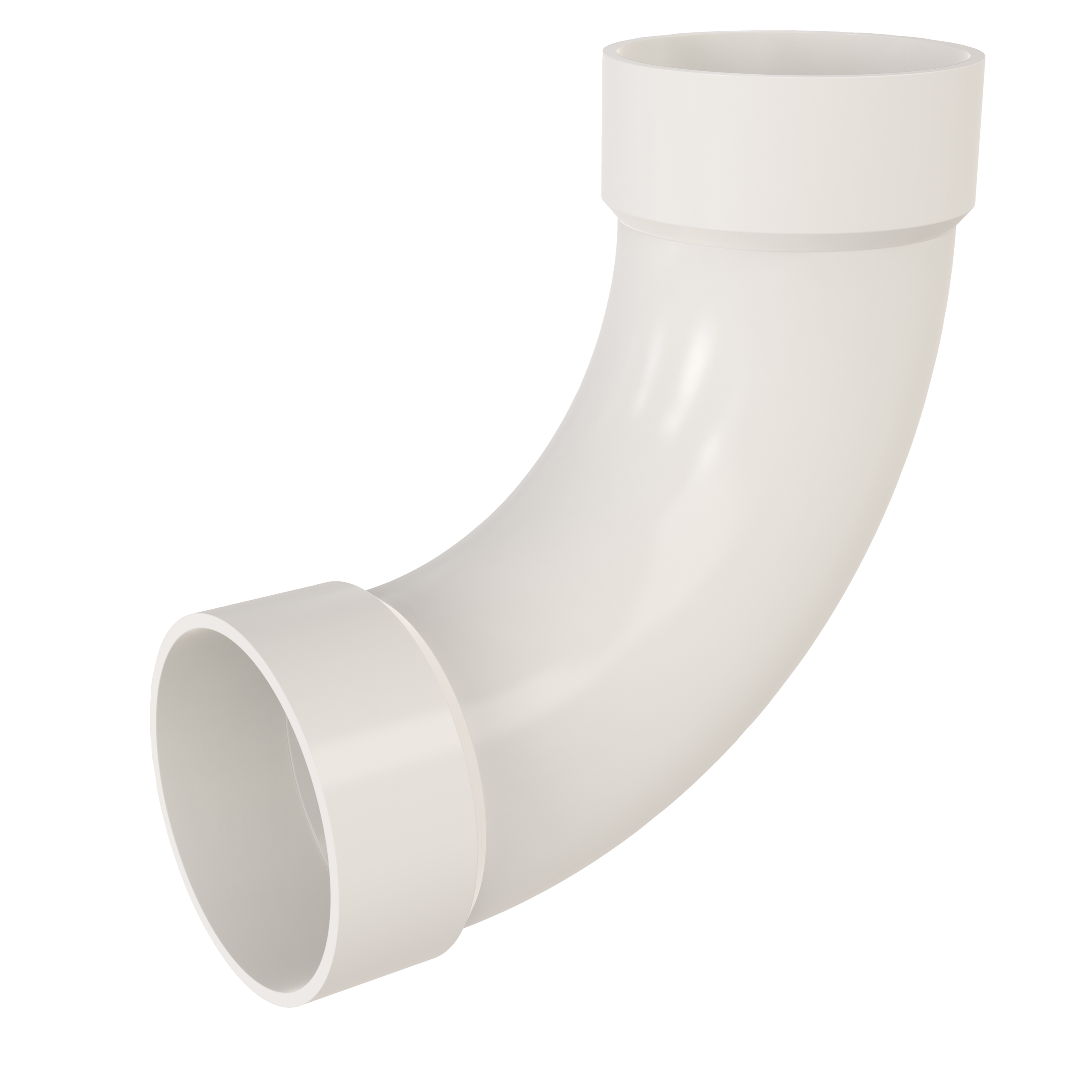 

                    Langt 90° bend i plast Ø51 mm for rør til sentralstøvsuger