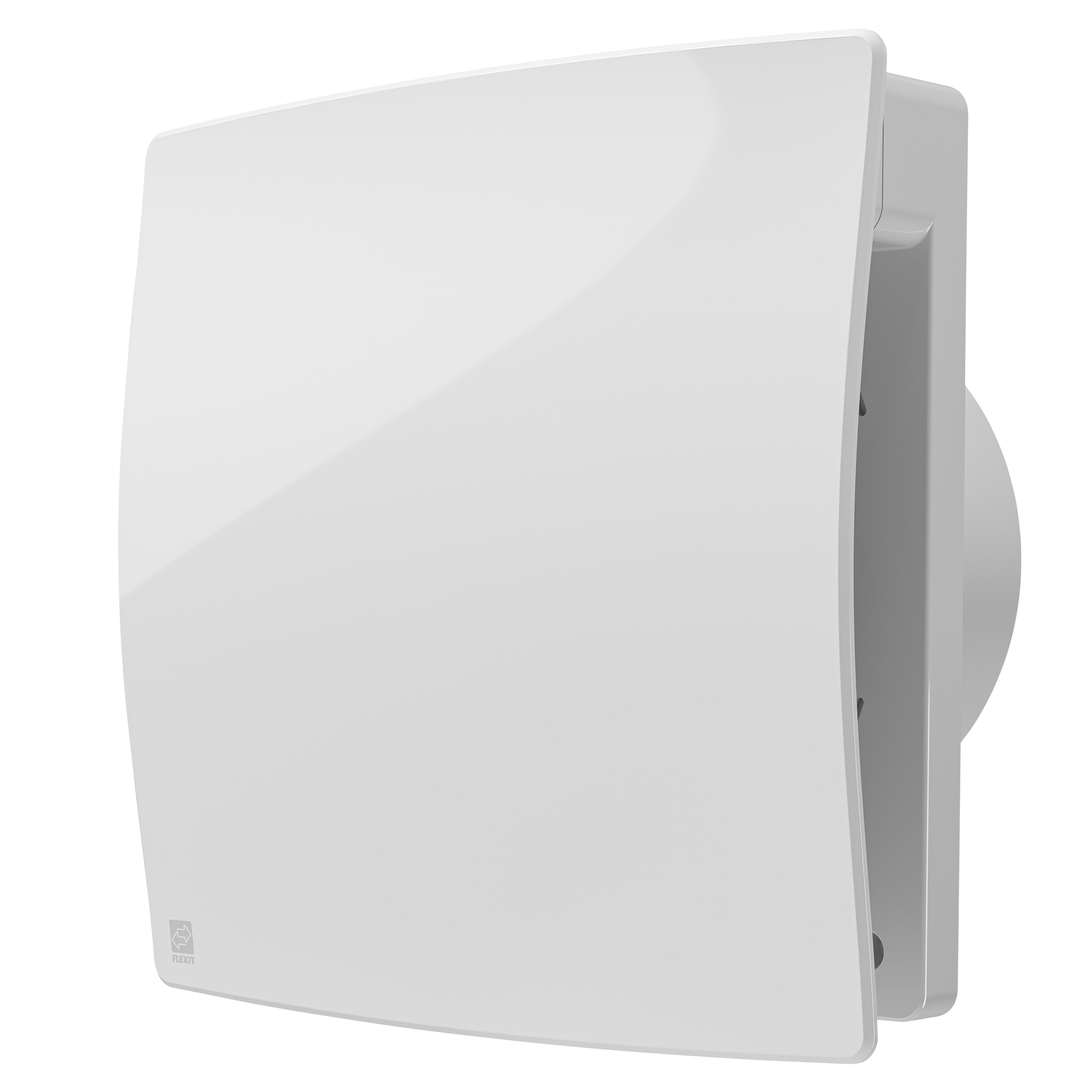 

                    Baderomsvifte Flexit Elect i hvit utførelse med buet frontdeksel