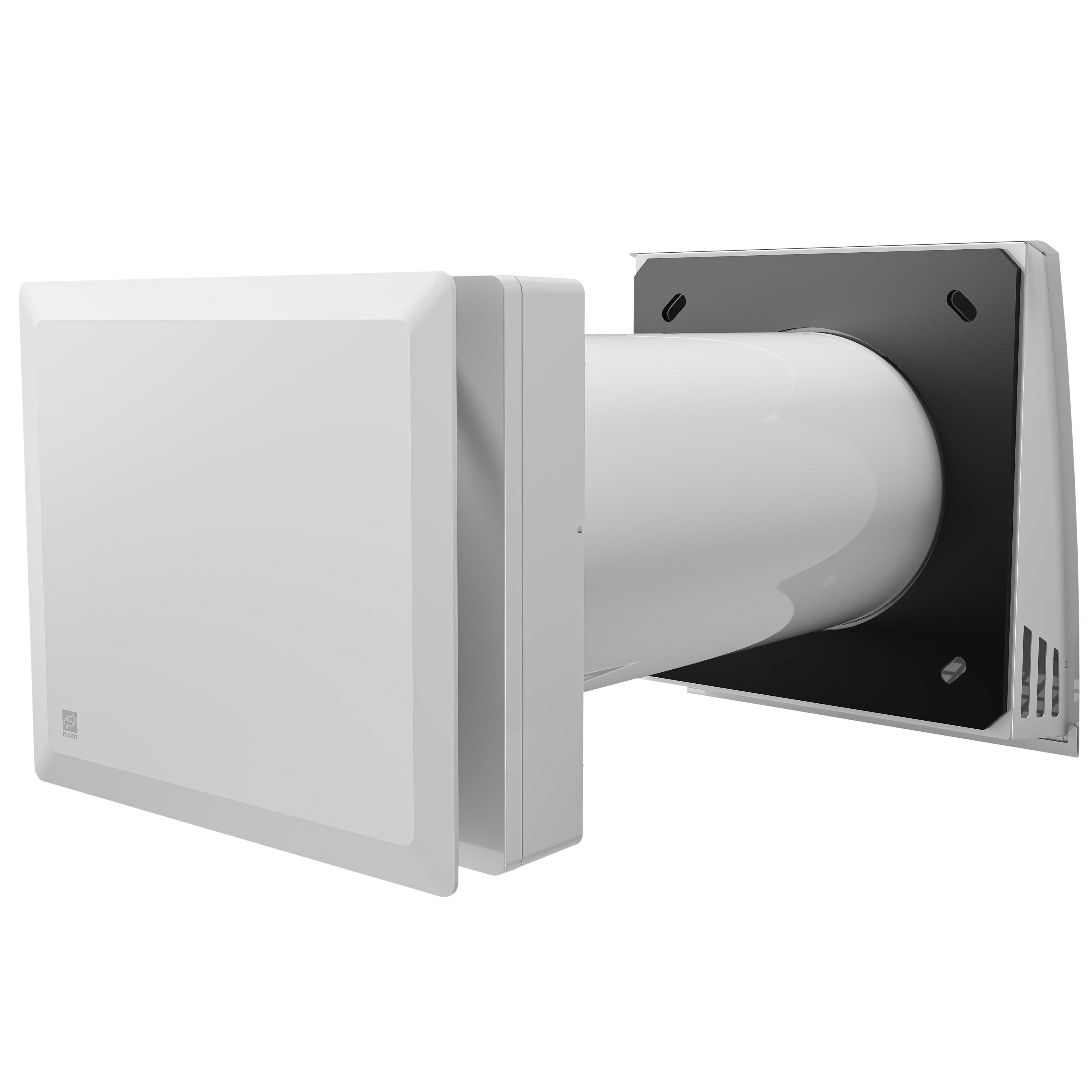 

                    Romventilator Flexit Muto 160 i hvit utførelse med varmegjenvinning