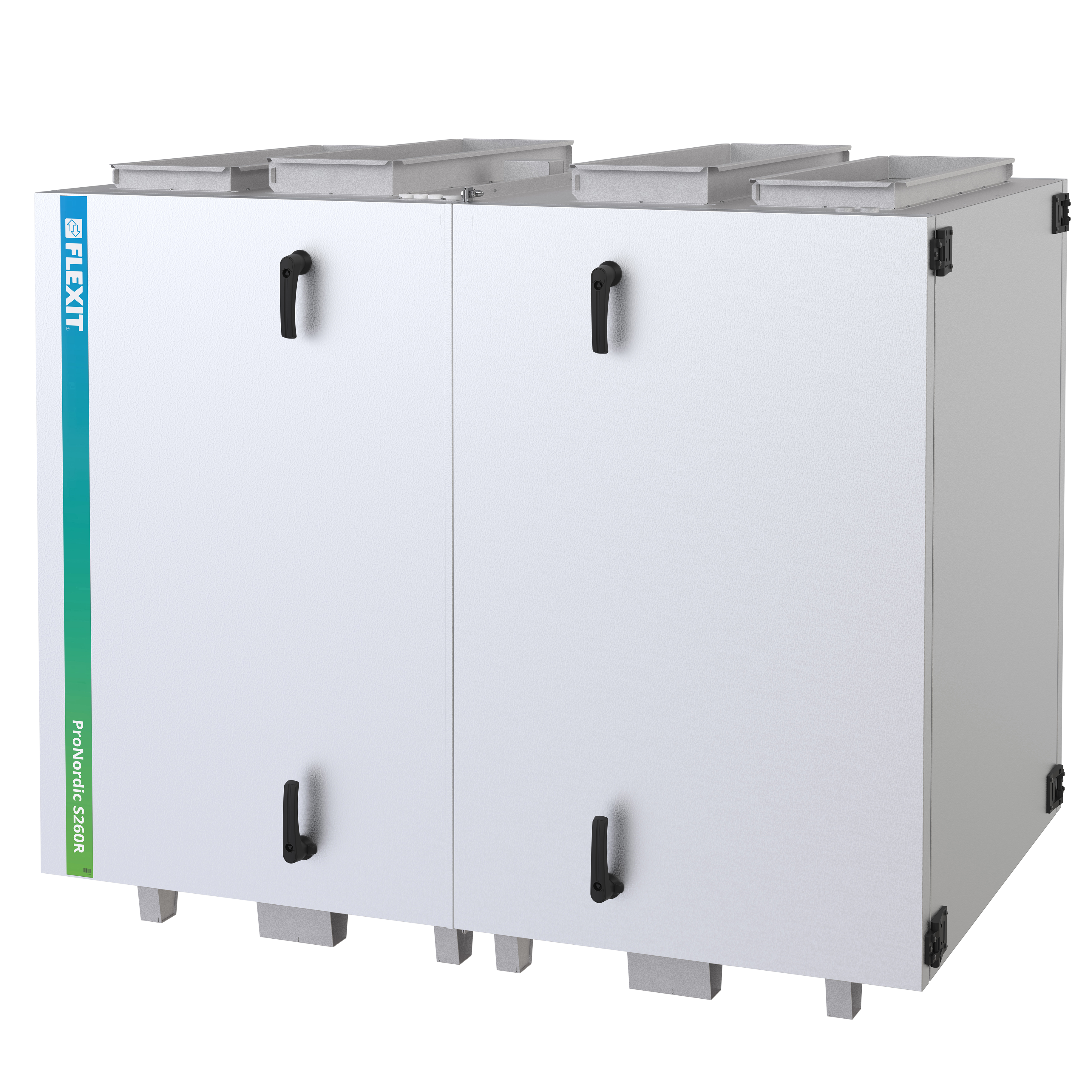 

                    Flexit ProNordic S 260R aggregat sett forfra med topptilkoblinger