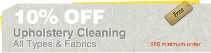 Cleaning Coupons | 10% off upholstery cleaning | Flat Rate Carpet