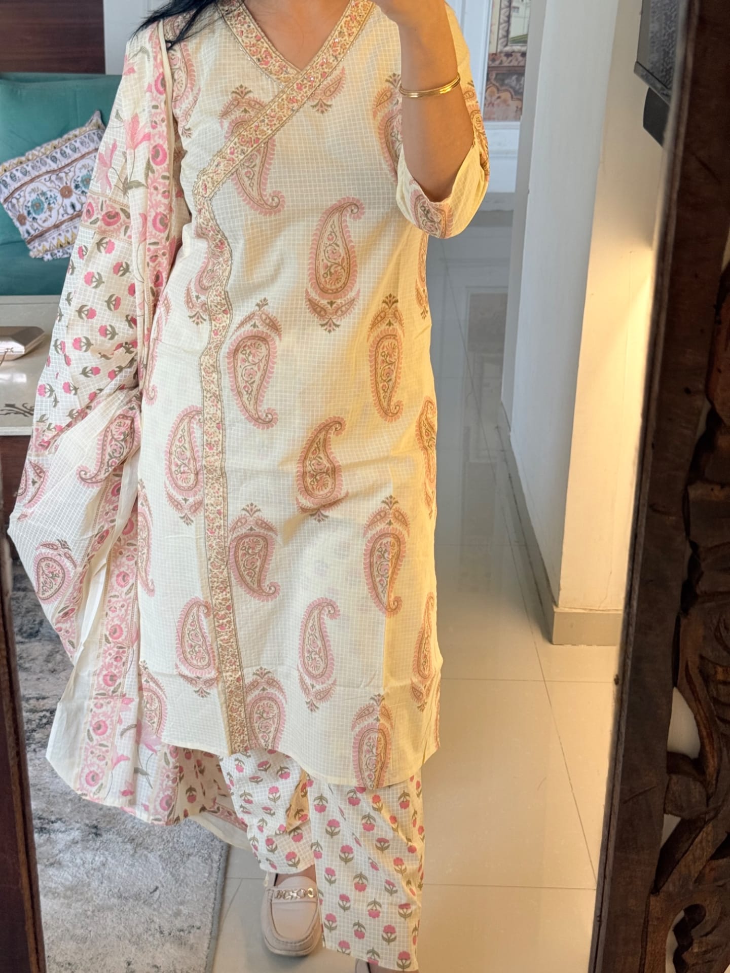 Gulabo Paisley Cotton Suit Set - View 2