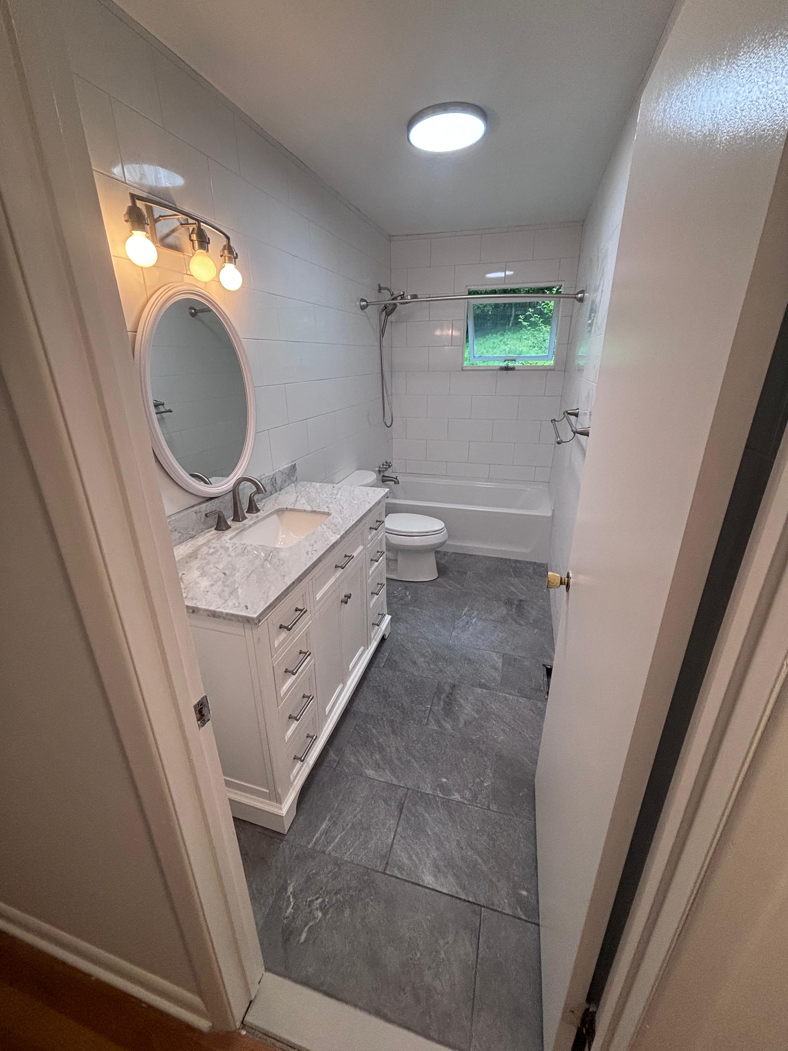 bathroom repair and maintenance project