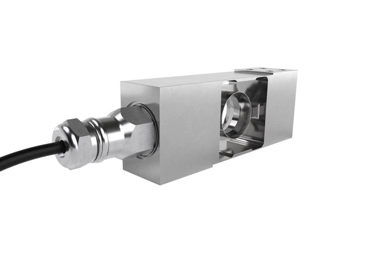 single-point platform scale load cell angled view