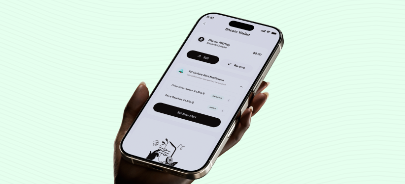 Setup new crypto rate alert on FlipEx