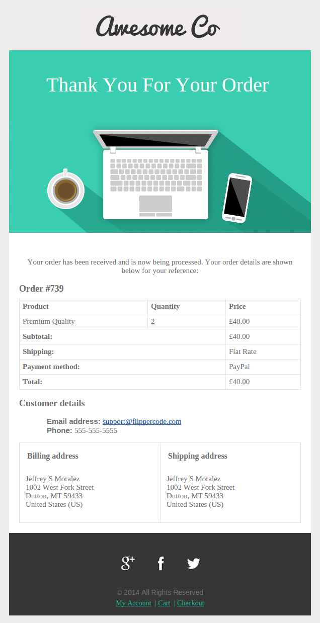 elegant email template