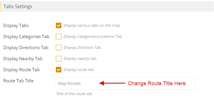 Change Route Title WP Maps Pro