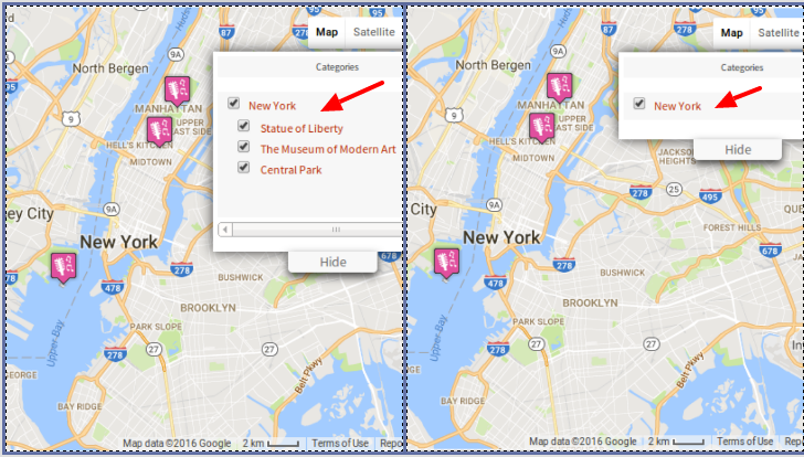 How to hide locations of categories in tabs settings Wpmapspro