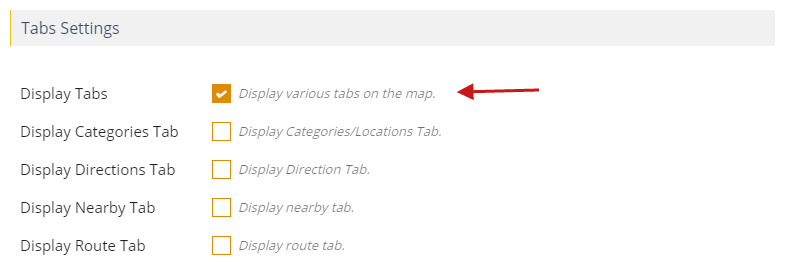 How to display Tabs in Google Maps Wpmapspro