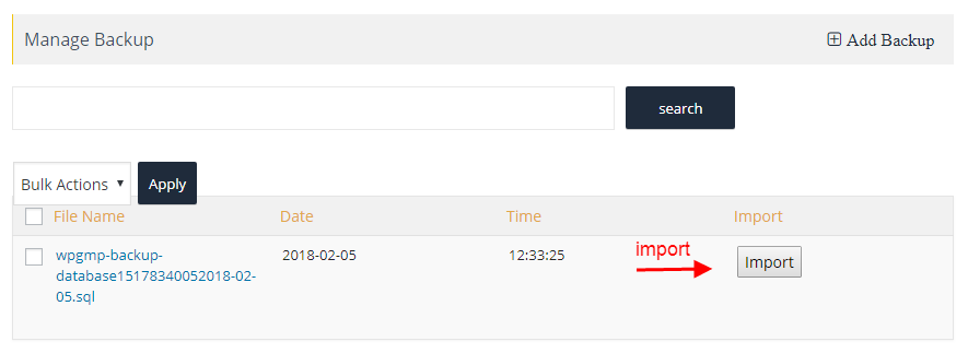 How to import your backup Wpmapspro