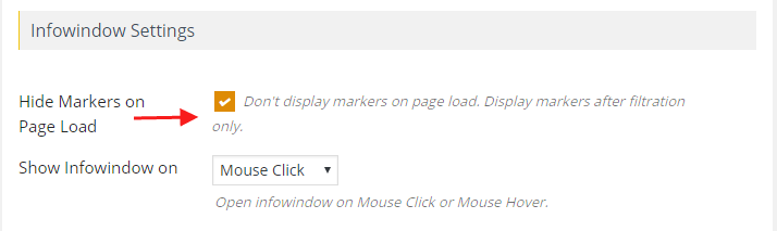 How to hide markers on page load Wpmapspro