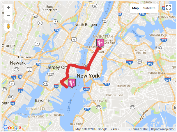 Create Routes on Google Maps