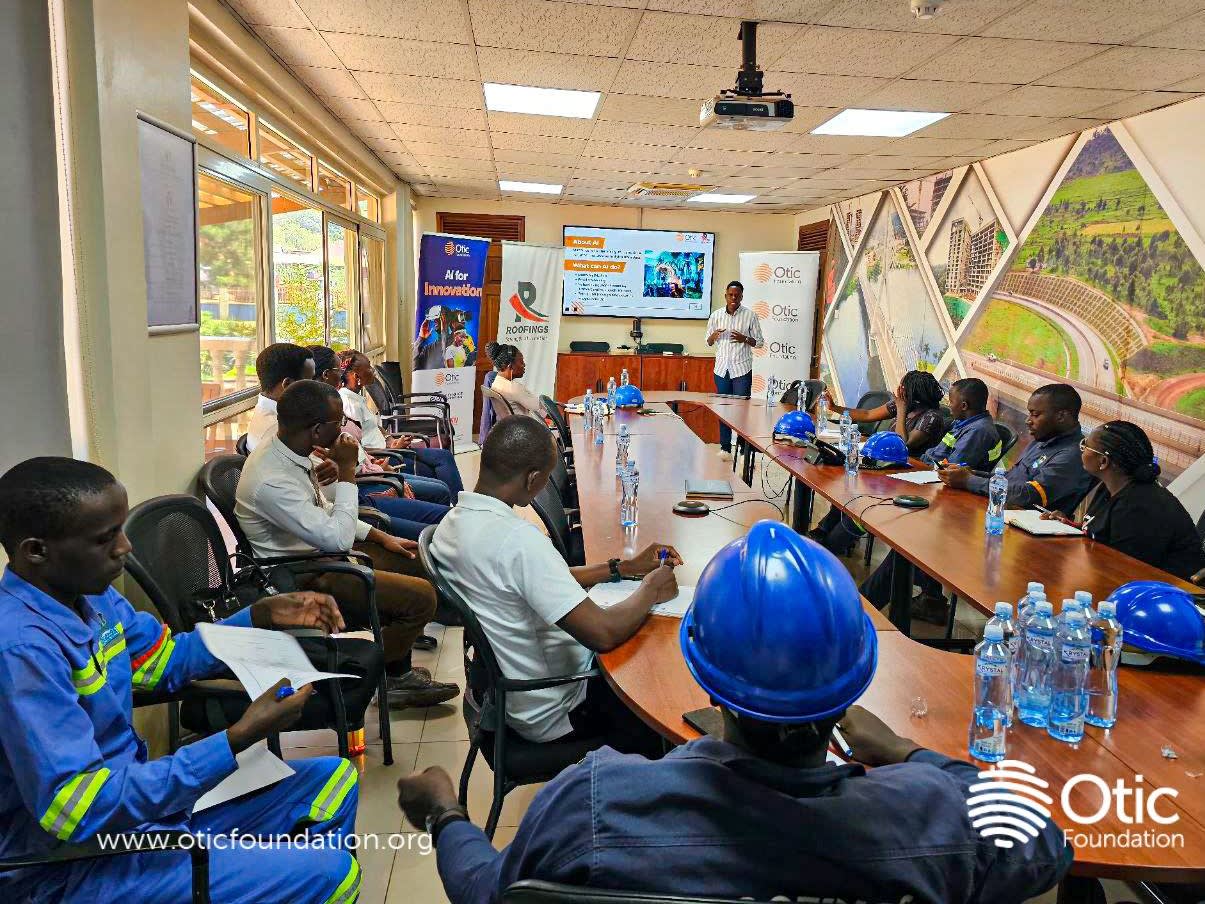 Otic Foundation team member leading an AI training session