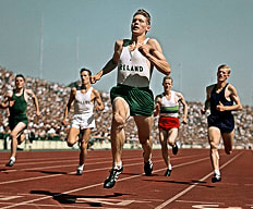 <h5>1956&nbsp;</h5><p>Ronnie Delaney became Ireland’s ultimate Olympic champion with his gold medal win in a talent packed 1500 metre event in Melbourne, one of a total of 5 Irish medals.</p>