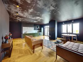 room with vinyl floors