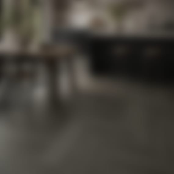 Calder Luxury Vinyl Dark Grey 126mm x 5/0.3mm Herringbone LVT Flooring