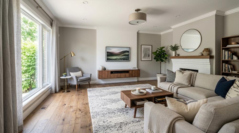Successful home renovation with durable and stylish flooring.