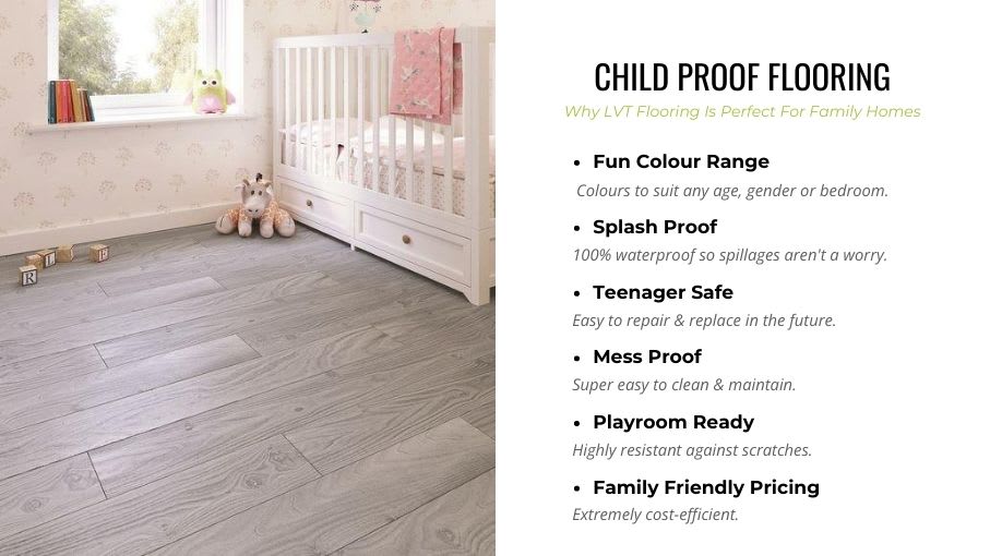 8 Benefits of LVT Flooring - Child Proof Flooring