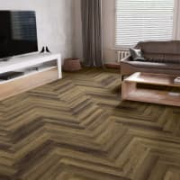 Valore Luxury Vinyl Smoked Oak 123mm x 4/0.5mm Herringbone LVT Flooring