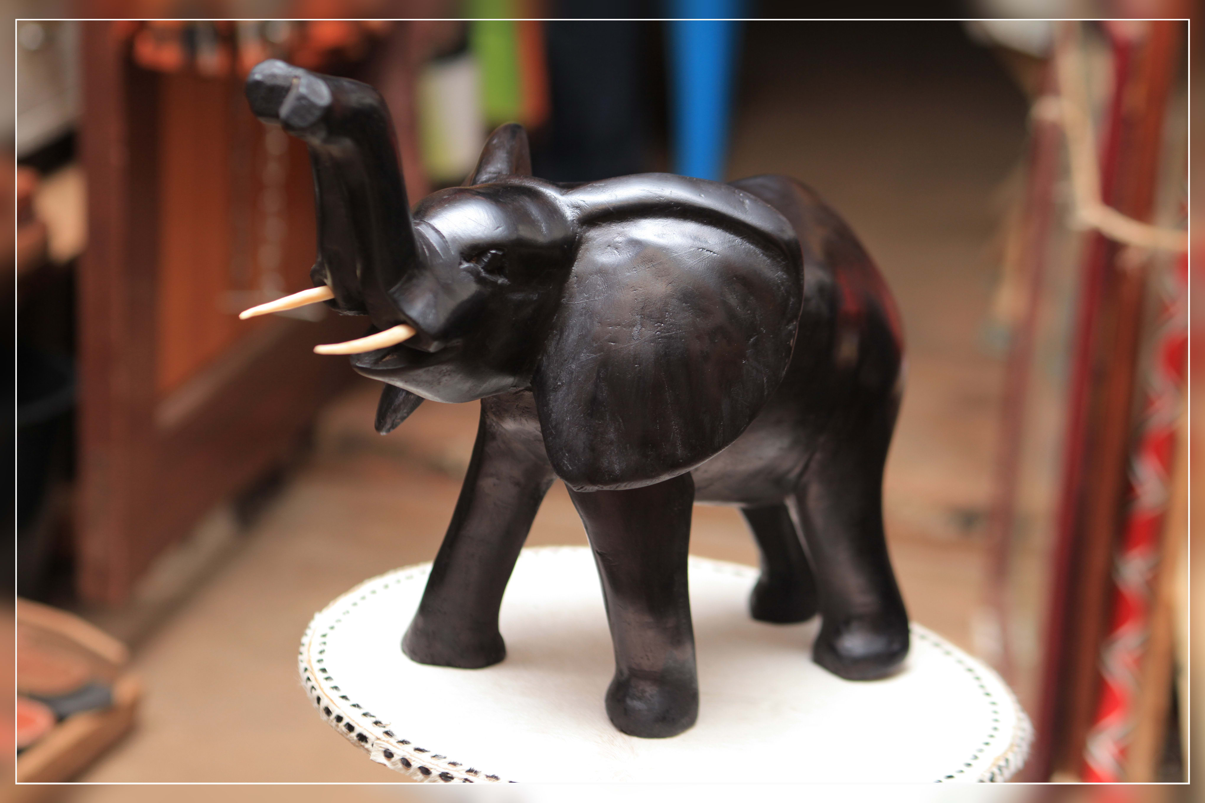 BLACK WOOD ELEPHANT