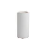 Ceramic Cylinder White Vase (10 X 20cm) - Standard