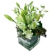 Sweet Sophistication Elegant White Square Vase - Standard
