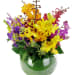 Orchid Fish Bowl Flower Arrangement - Deluxe