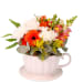 Wonderland Whimsy Ceramic Teacup Flower Arrangement - Standard