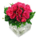 Bright Pink Rose Vase - Deluxe