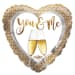 You & Me Champagne Glasses Balloon - Standard