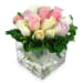 Mixed Pastel Rose Vase - Deluxe