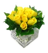 Yellow Rose Vase