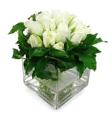 White Rose Vase