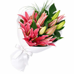 Majestic Oriental Lily Bouquet - Standard