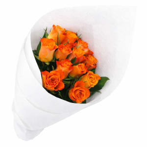 Orange Rose Bouquet - 6 Roses (Half Dozen)