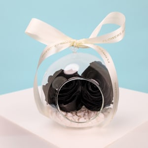 Preserved Black Rose Orb - Standard