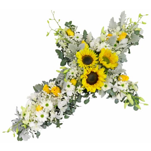 Ray Of Sunshine Cross Wreath